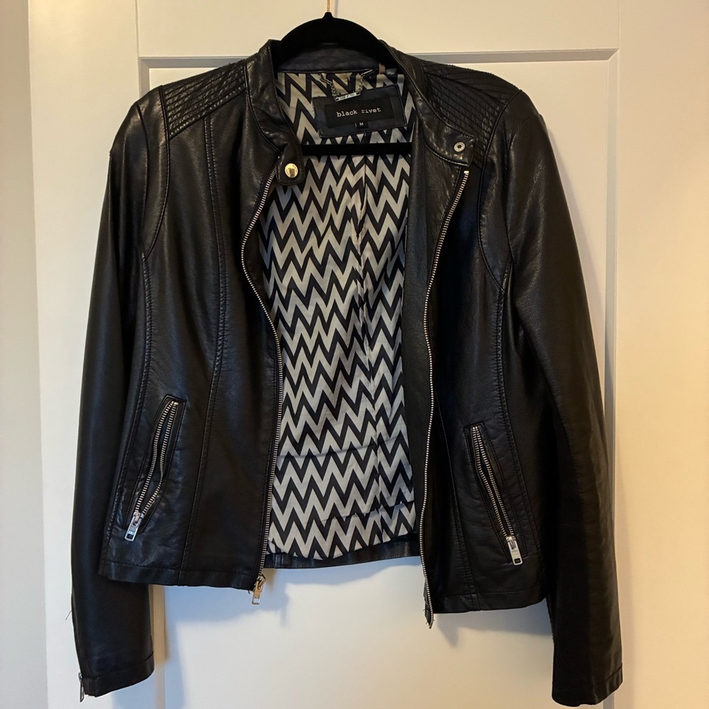 Black Rivet Leather Jacket